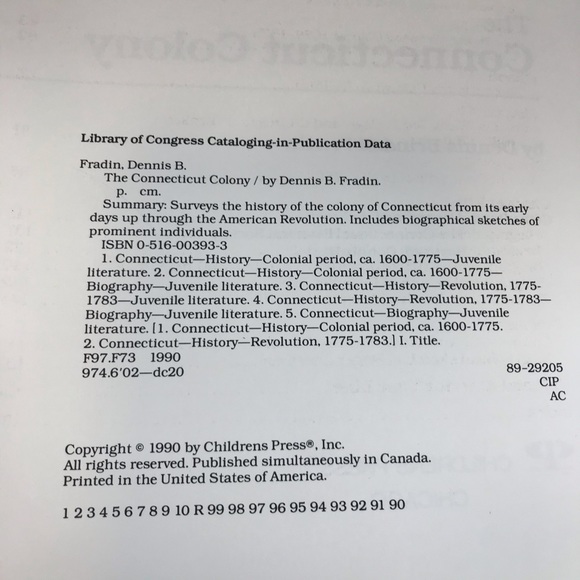 The Connecticut Colony Book Thirteen Colonies - Picture 3 of 8